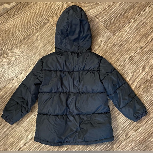 Unisex Hooded Blue Winter Puffer Coat Size 4/5  toddler coat - Picture 3 of 5